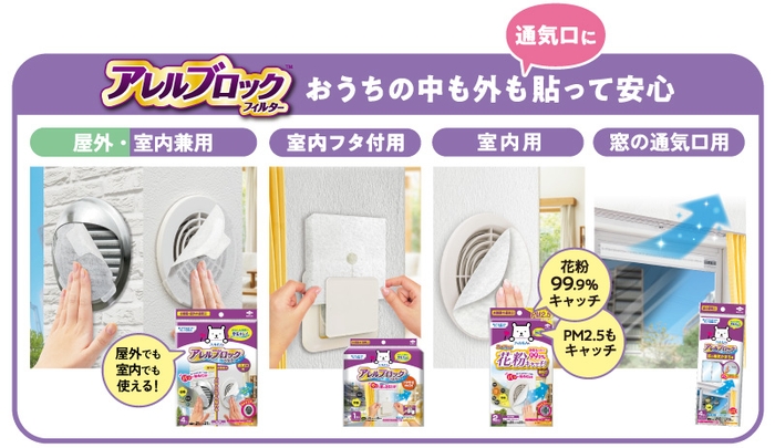 「アレルブロックフィルター」シリーズ