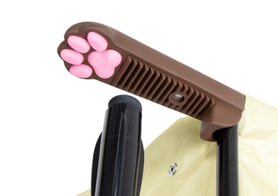 テーブルをはさむアームに肉球をデザインしました