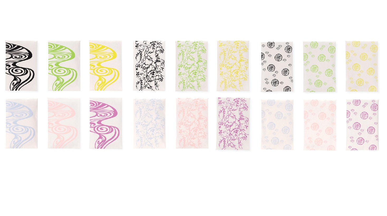 柄バリエーション 流水・植物・龍