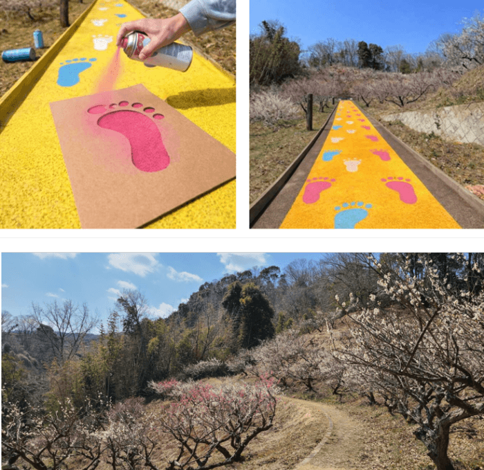 総合社会学部の村松ゼミが奈良・黒谷公園の「価値化」に挑戦　地域住民と公園内に足型を描く「フトプリイベント」を開催