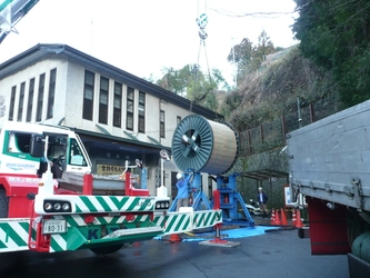 日本一長い「坂本ケーブル」の索条（ロープ）を交換いたします