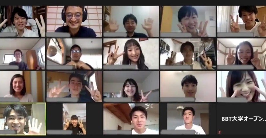 (BBT大学オンラインオープンキャンパスの様子 ※写真の掲載は参加者の承諾を頂いております。)