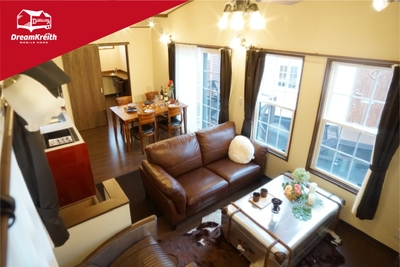 ドリームクレイスが提供するトレーラーハウスの内装イメージ