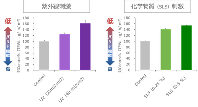 図2　外部刺激による肌バリア機能への影響