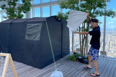 あべのハルカスで開催したサウナイベントの様子