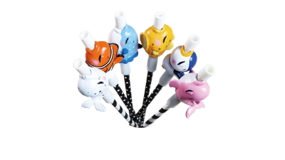 海の生き物とチューしているようなストローアタッチメント 「キャラスト」が6月末日より発売！