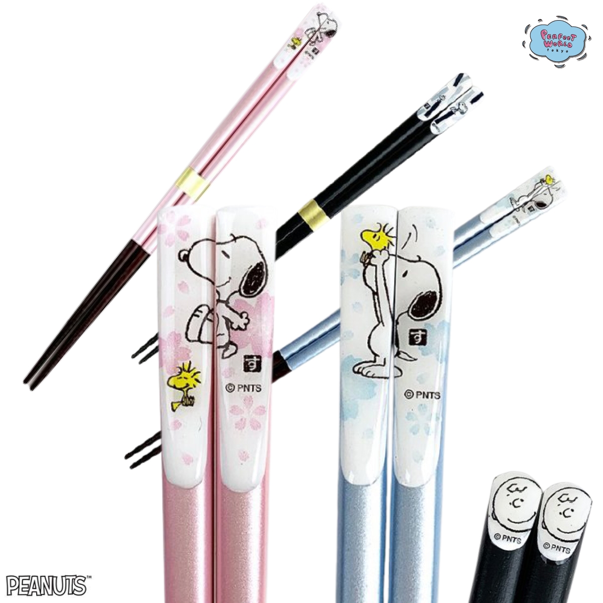 これは可愛すぎ!!!桜デザインがイチ押し♪なシャイニーなカラーのスヌーピーお箸。買うでしょ、、