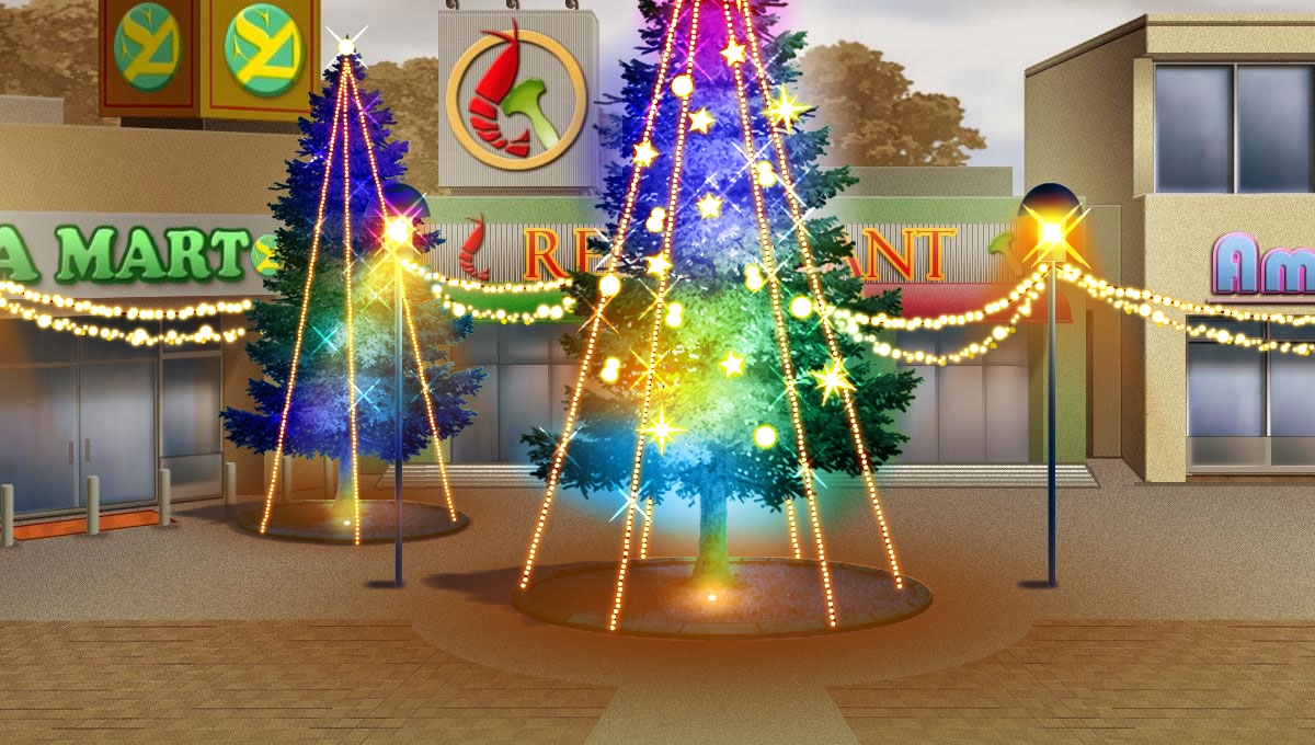 ショッピングモールのクリスマスイルミネーション