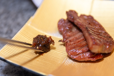 牛たん焼きに添える、自家製「南蛮味噌」