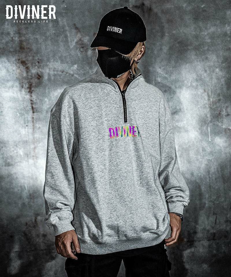 Aurora Reflect Half zip Sweat Shirts(Mグレー)