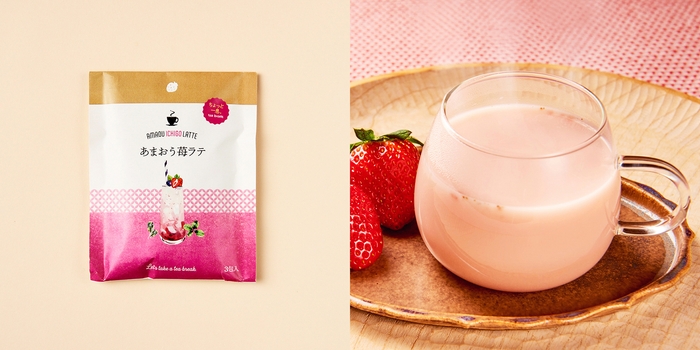 東津商店 あまおう苺ラテ