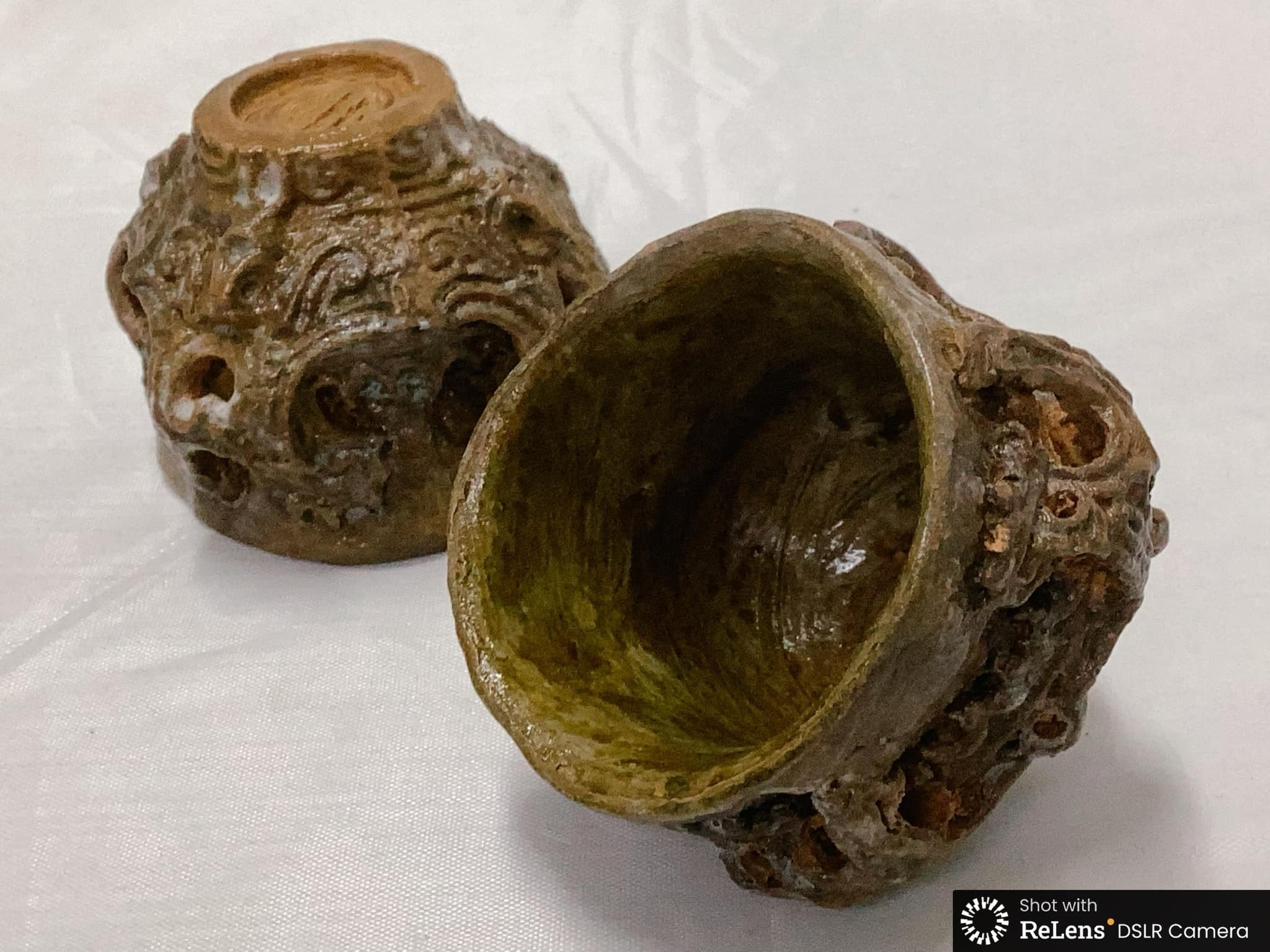 縄文火焔型土器型 夫婦湯呑み