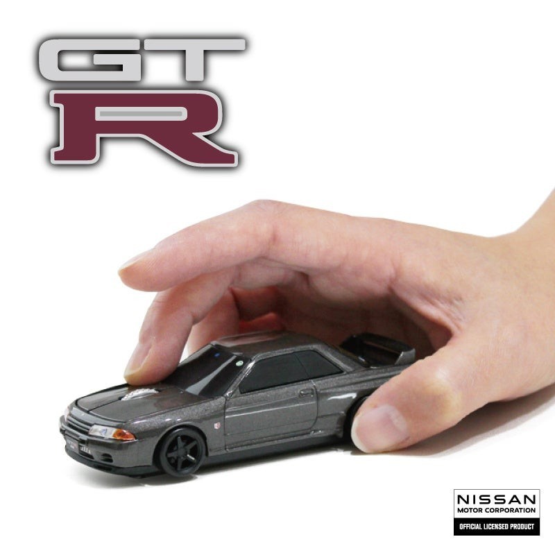 無線マウス NISSAN 日産スカイライン GT-R (BNR32) グレー 日産スカイライン GT-R (BNR32) 型「無線マウス」リニューアル版