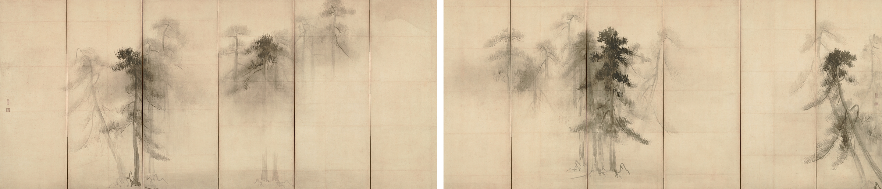 国宝 松林図屏風 長谷川等伯筆 安土桃山時代・16世紀