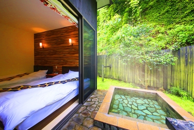 愛犬も一緒に入れる温泉を堪能