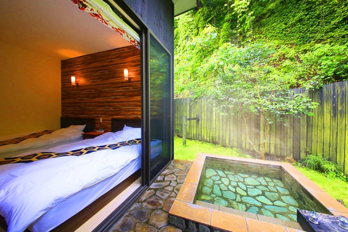 愛犬も一緒に入れる温泉を堪能