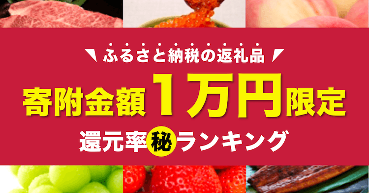 【2020年9月】寄附金額1万円限定!ふるさと納税「還元率ランキング」TOP10を発表