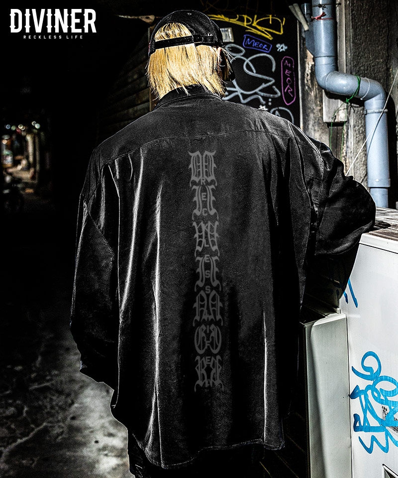 【BlackLetter】 Spine Art Shirt(ブラック)