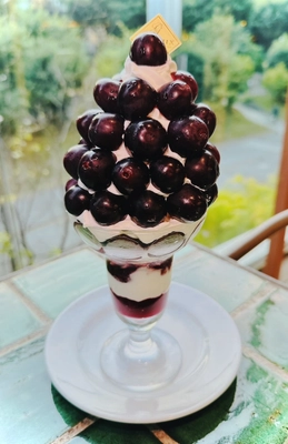 創業70年の老舗青果卸が贈る、希少品種（通称黒いシャインマスカット）「マスカットノワール」を贅沢に使用したフルーツパフェを9月1日より提供開始！