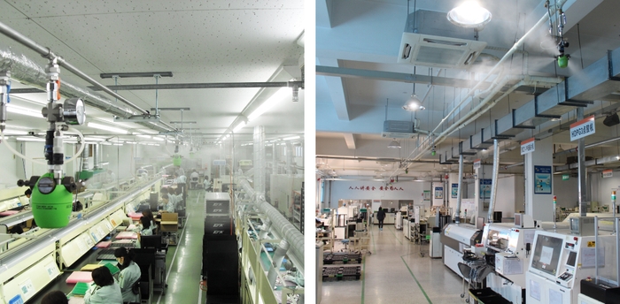 左:エレクトロニクス・基板製造工場 右:エレクトロニクス・実装工程