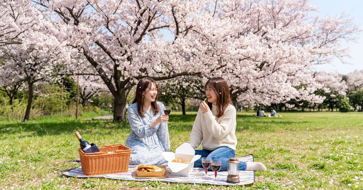 【大阪の穴場桜スポット】海と桜の絶景を望むマリーナで「手ぶらでお花見ピクニック」。期間限定プランを4月4日（土）より開催！