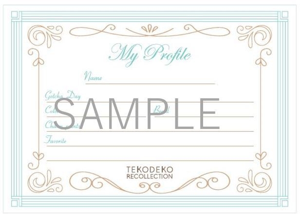 プロフィールカード　ブルー