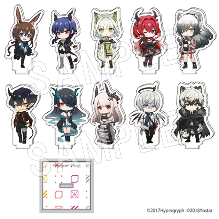 アークナイツ展「記憶回廊」トレーディング ミニアクリルスタンド 880 円 (税込)