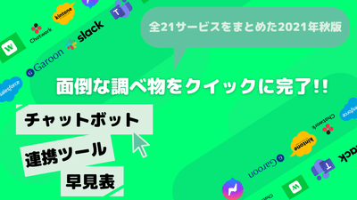 チャットボット連携ツール早見表"2021年秋版"