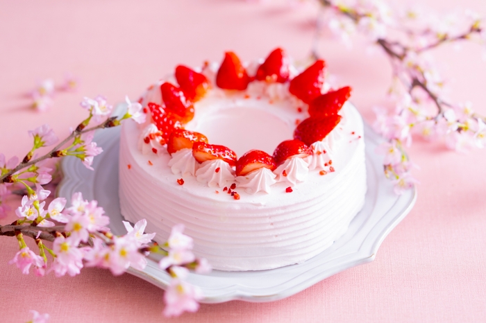 さくらと紅茶のシフォンケーキ