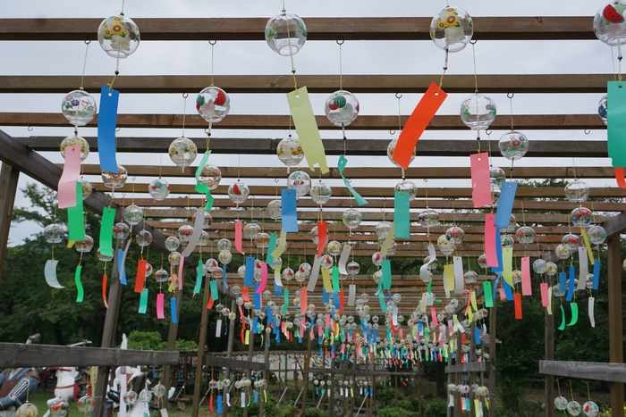 約200mの風鈴のトンネル