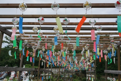 約200mの風鈴のトンネル