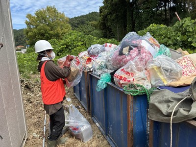 被災ごみを廃棄