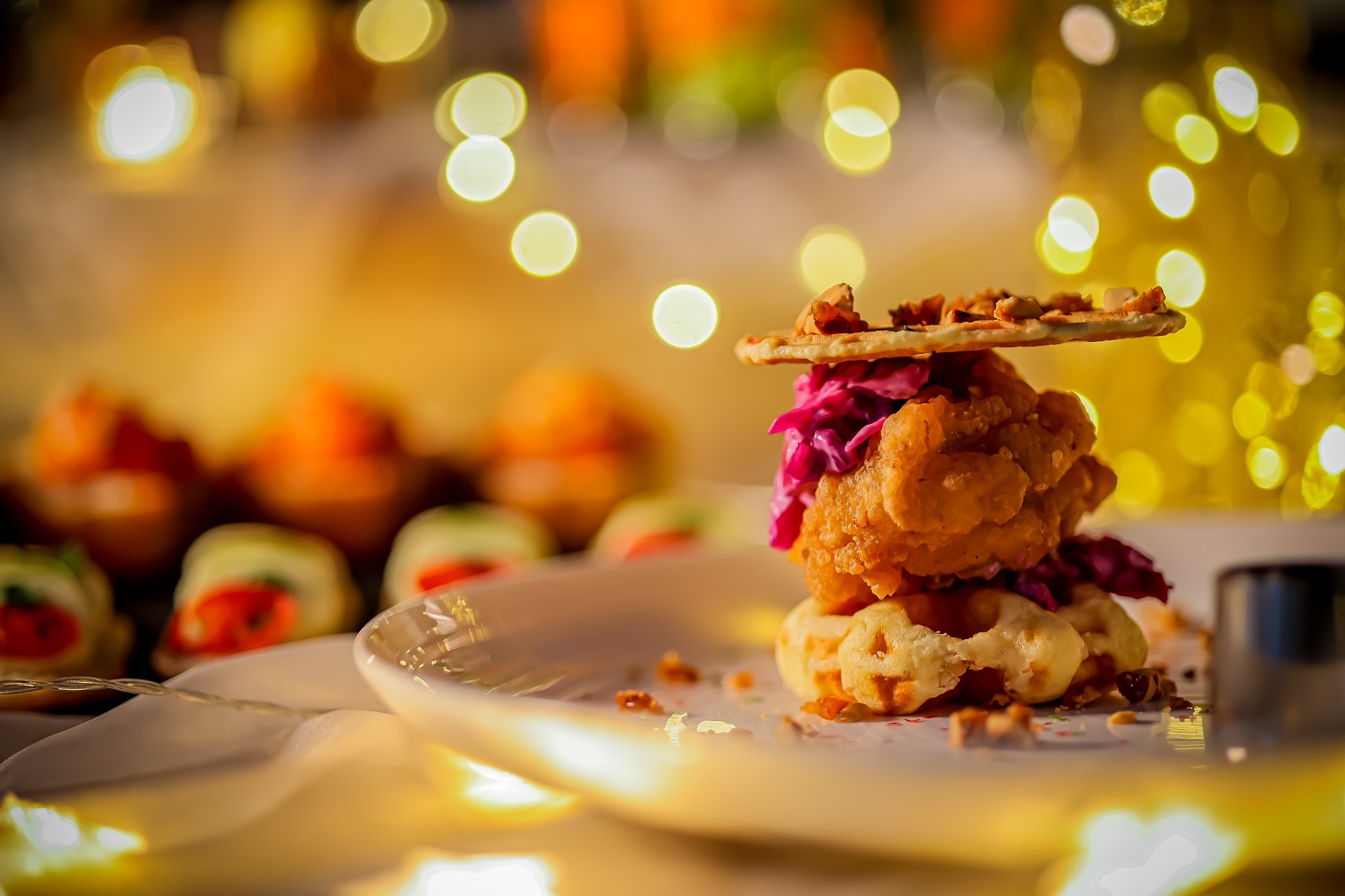 スパイシーワッフルチキン メープルシロップとバターミルク