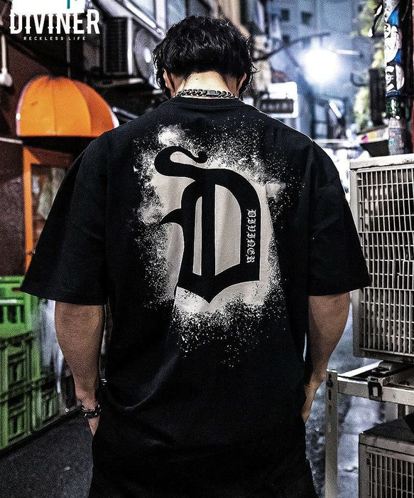 【BlackLetter】StencilLogo TEE(ブラック)