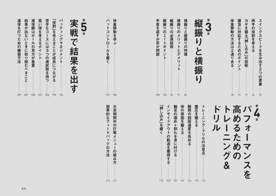 『新しい高校野球の教科書　新基準バット時代の打撃技術と科学的コーチング』目次②