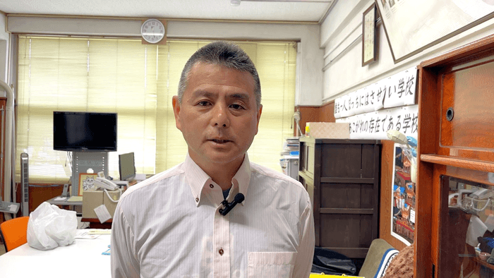 校長先生インタビューの様子