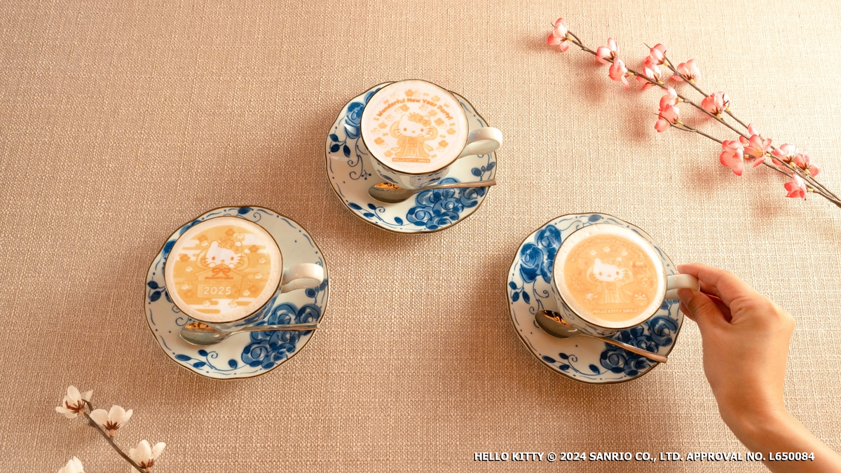 からだあったまるホットドリンクやハローキティの冬季限定ラテアートが登場! HELLO KITTY SMILE 『冬季限定ドリンク』 12月26日より提供開始