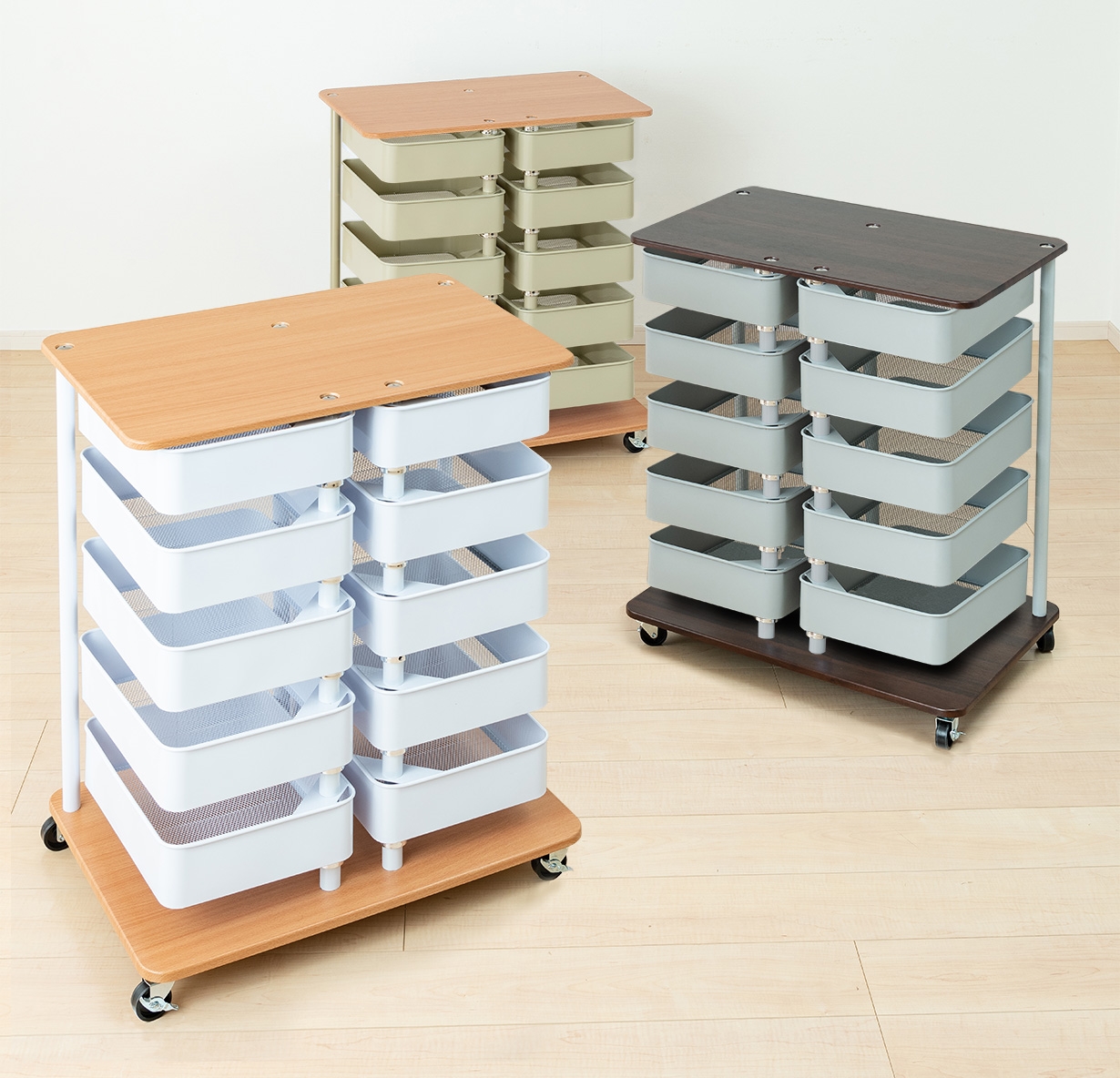 「5段トレイ×2列」3カラー