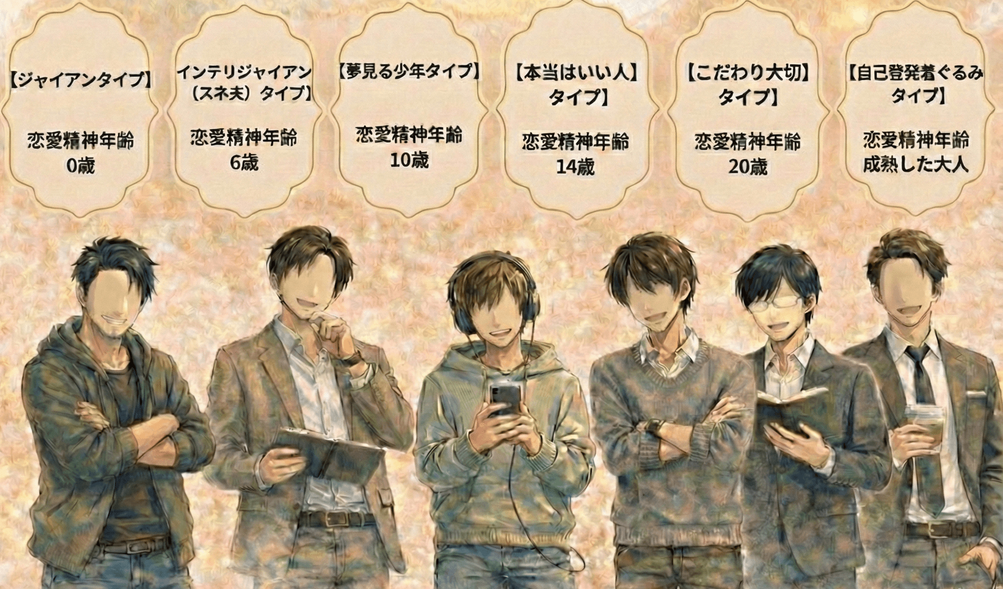 実は単純？ 世の中の男性は「たった6タイプ」に分けられる！