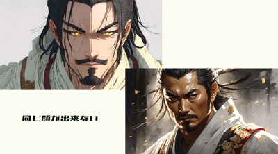 この画像は２年前に作った織田信長の画像です。