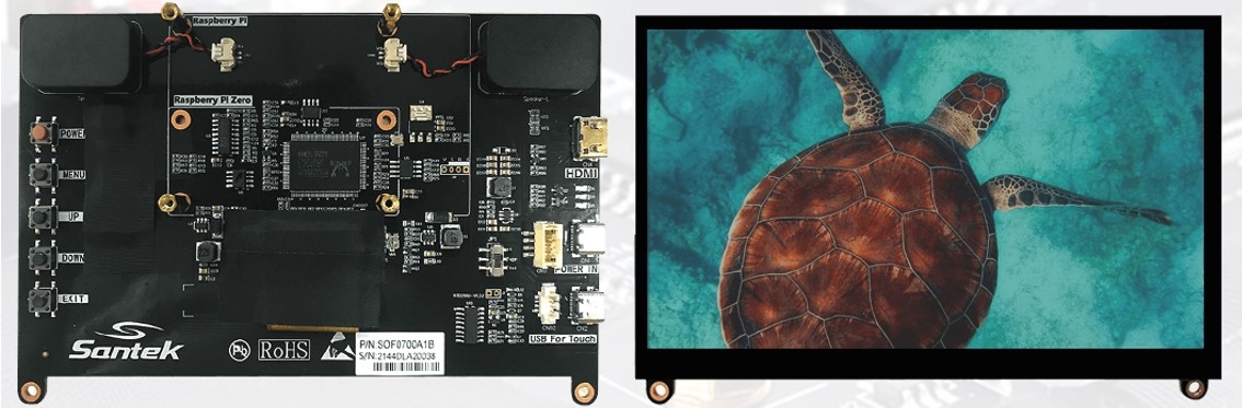 Raspberry Pi・Jetson Nanoマウント可能 「7 インチオープンフレームモニター」