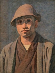 小林徳三郎《自画像》1909年 東京藝術大学