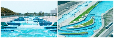 今回のイベントの舞台となるカヌー・スラロームセンターの写真