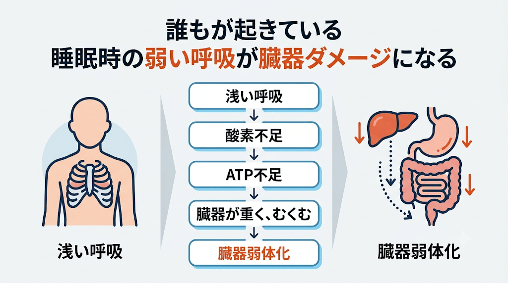 ⭐眠りづらさの正体──シリーズ第六回　臓器の形が変わる──重い・むくむ・下がるという"上流構造"