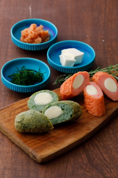 めんたいチーズ天&青のりチーズ天