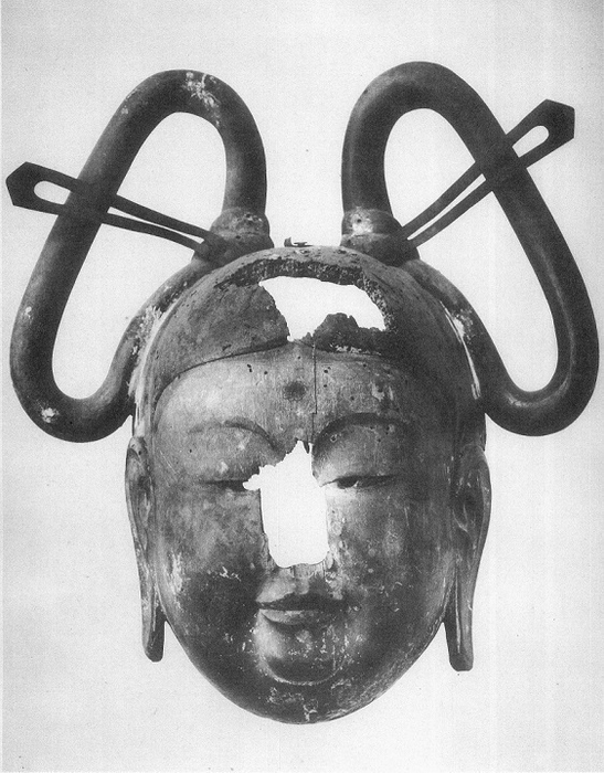 画像4. 呉女面 額などの再現時に参照した『法隆寺大鏡』12輯に掲載の古写真