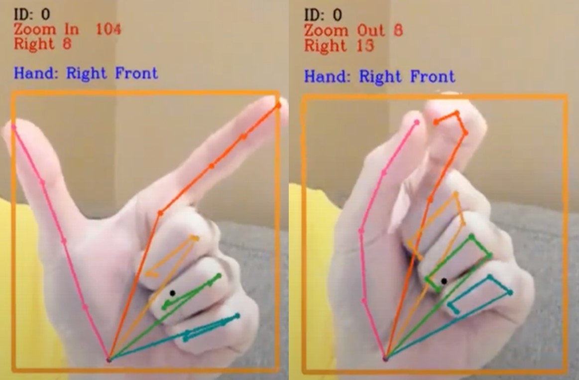 Motion Gestures ハンドジェスチャーでピンチイン＆アウト実現