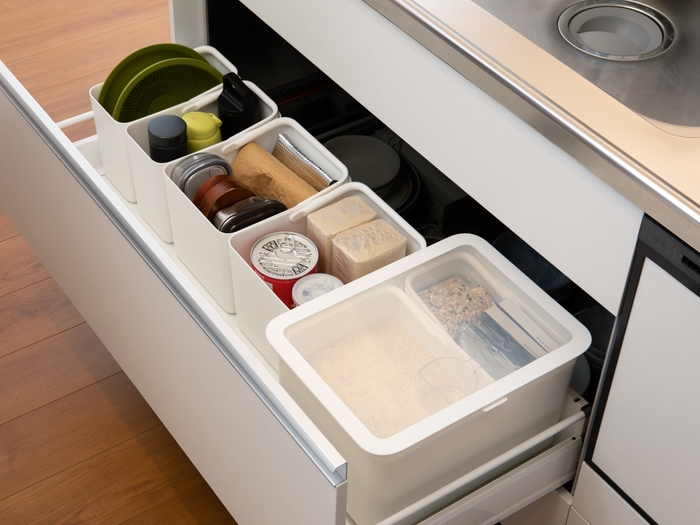 システムキッチンに合わせたサイズ感に設定