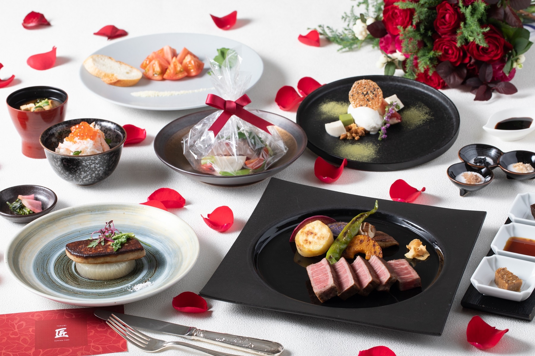 プライベートな空間で安心して楽しめる“Gift”がテーマの贅沢美食な鉄板焼コース 『TAKUMI 鉄板焼~Winter Gift~』 販売