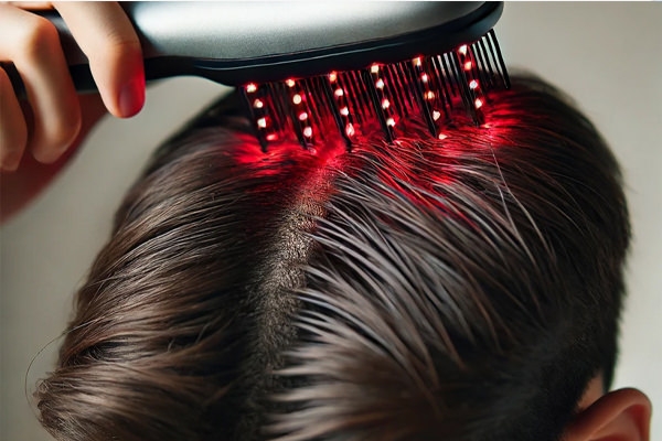 ヘアブラシを変えるだけで『髪が見違える!』自宅で始めら れる頭皮養毛に!赤色低出力レーザーブラシを朝晩自宅でスカ ルプケア!